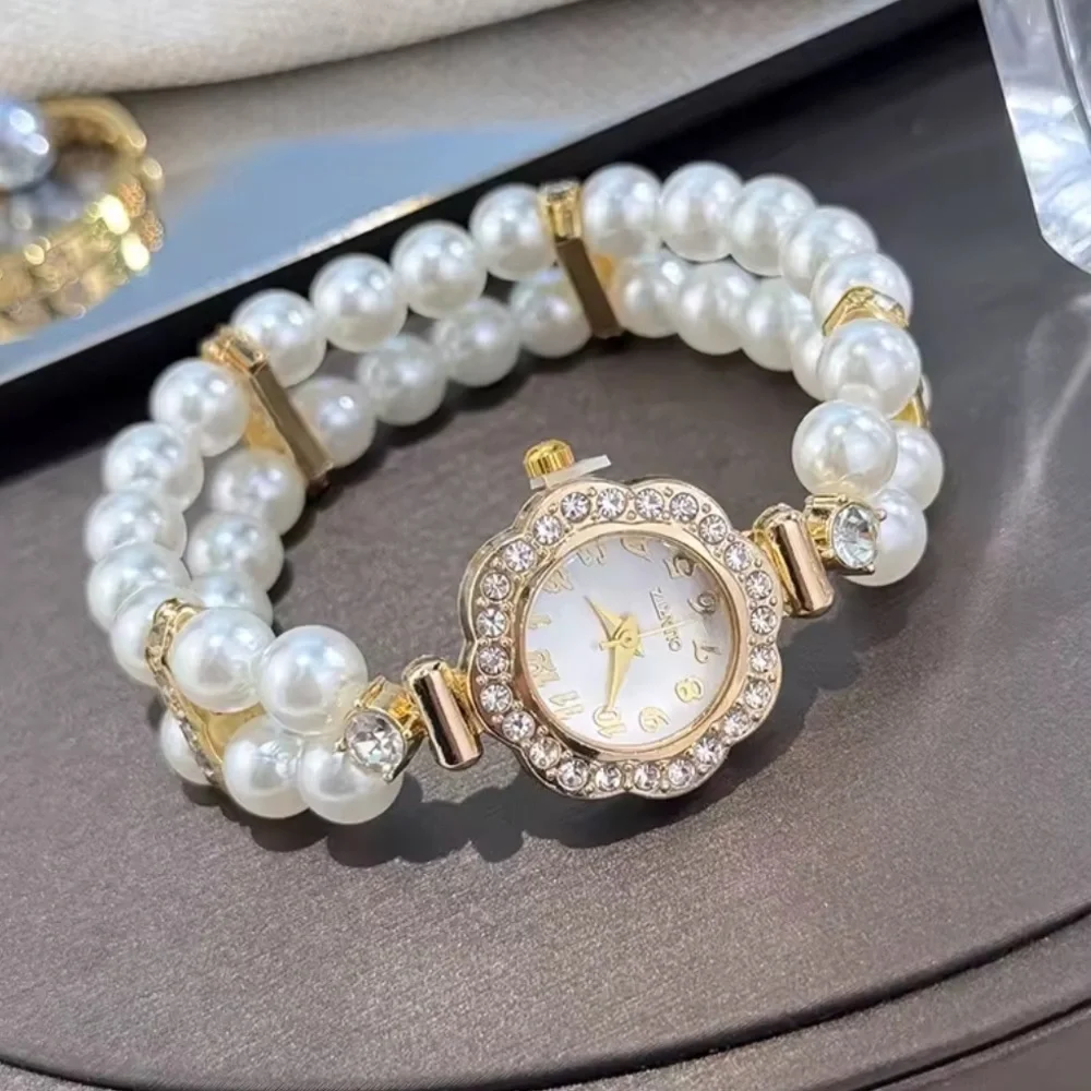Lux watch Stainless steel  Panther’s watch  Pearl and diamond